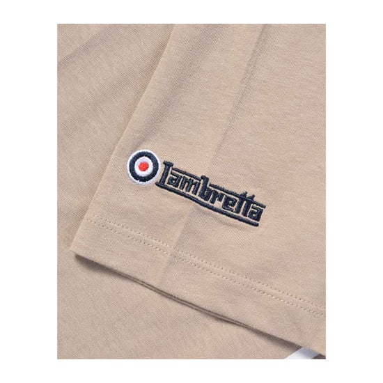 Lambretta Mens SS25 Racing Stripe T-Shirt (Stone) - Image 3