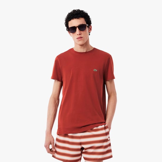 Lacoste Heren Pima Katoen T-Shirt (Rood) - Image 3