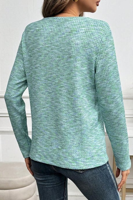 Waffle Knit Pullover Sweater - Image 3