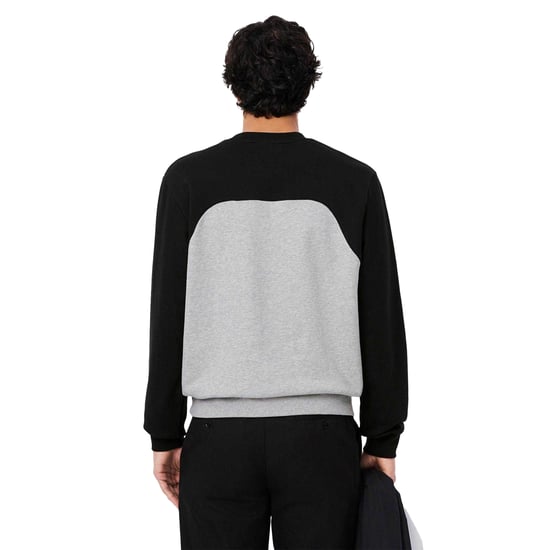 Lacoste Fleece sweater met kleurblok voor heren (Grijs/Zwart) - Image 2