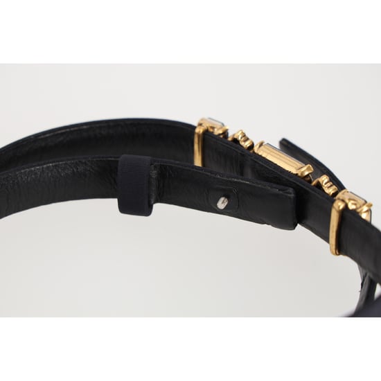 Oscar de la Renta Jewelled Belt in Black Leather - Image 6