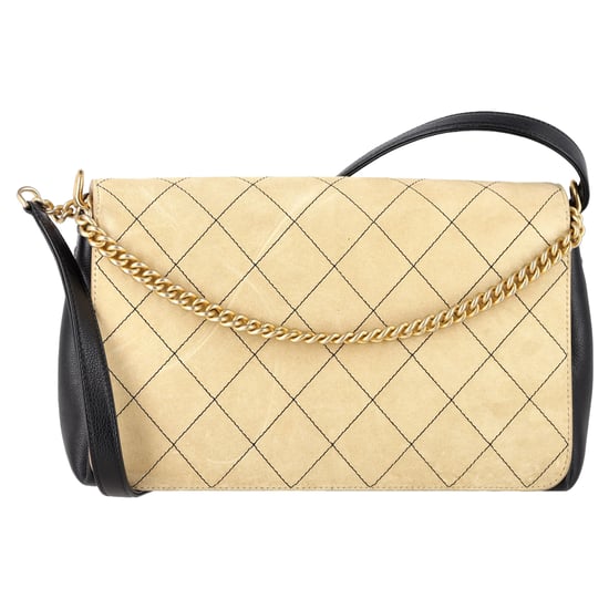 Chanel Classic Flap Bag in Beige Suede - Image 3