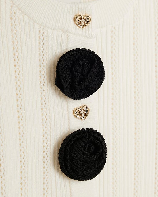 River Island Baby Girls Romper Cream Pointelle - Image 3