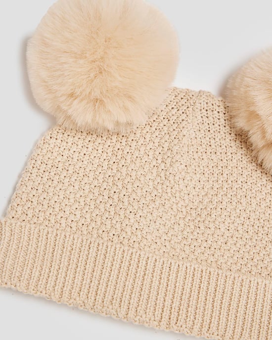 River Island Baby Jumper And Hat Set Beige Bear - Image 4