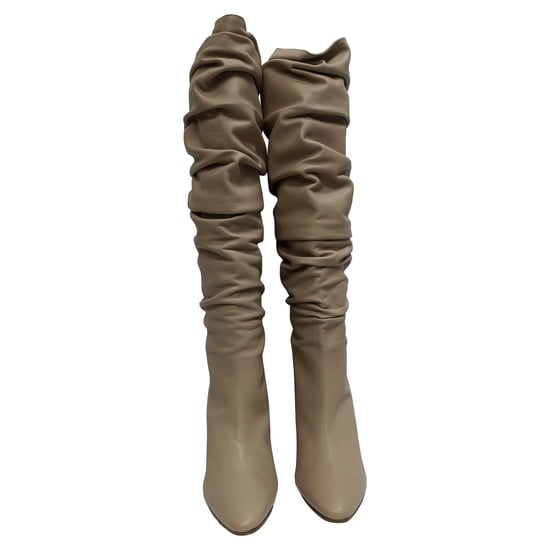 Manolo Blahnik Calassohi 90 kniehoge laarzen in beige leer - Image 5