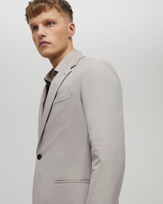 River Island Mens Suit Jacket Beige Skinny Fit - Image 2