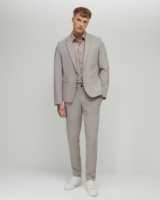 River Island Mens Suit Jacket Beige Skinny Fit - Image 3