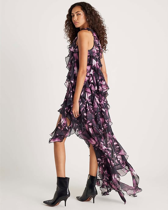 River Island Womens Maxi Dress Black Floral Ruffle - Image 3