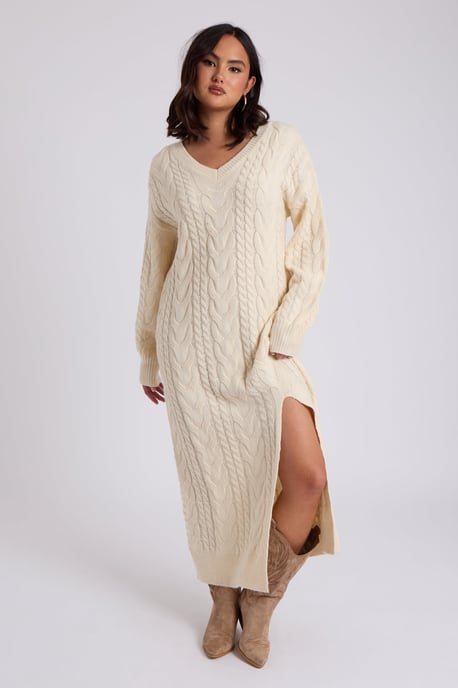 Midaxi V Neck Dress - Image 1