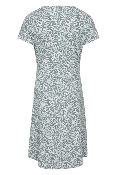 Orchid Patterned Women's UV Summer Dress with Side Pockets Holiday Beach Dress Green - Image 6