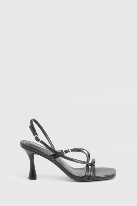 Wide Fit Asymmetric Buckle Detail Strappy Heels - Image 3