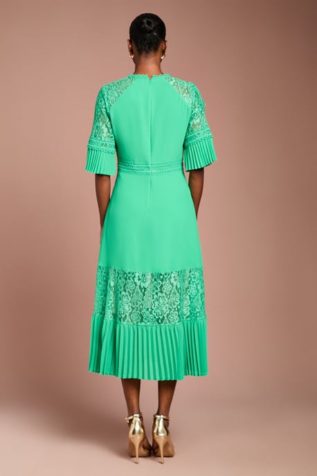 Lace Insert Midi Dress - Image 3
