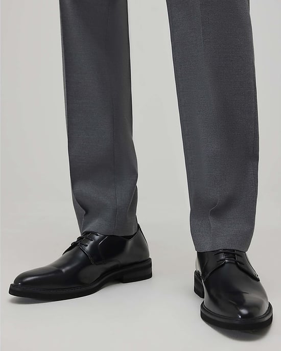River Island Mens Derby Shoes Black Pointed Toe - Image 4