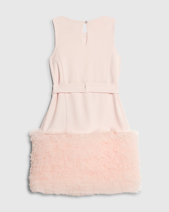 River Island Girls Dress Pink 3D Organza Hem - Image 2