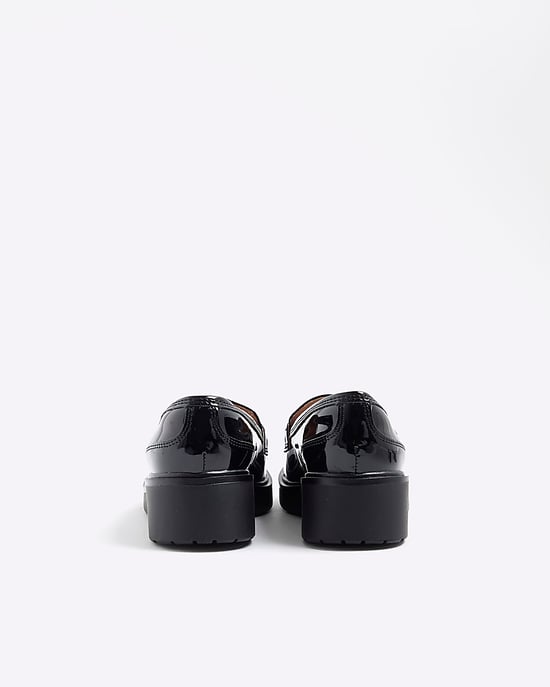 River Island Girls Loafers Black Wedged Bow - Image 3