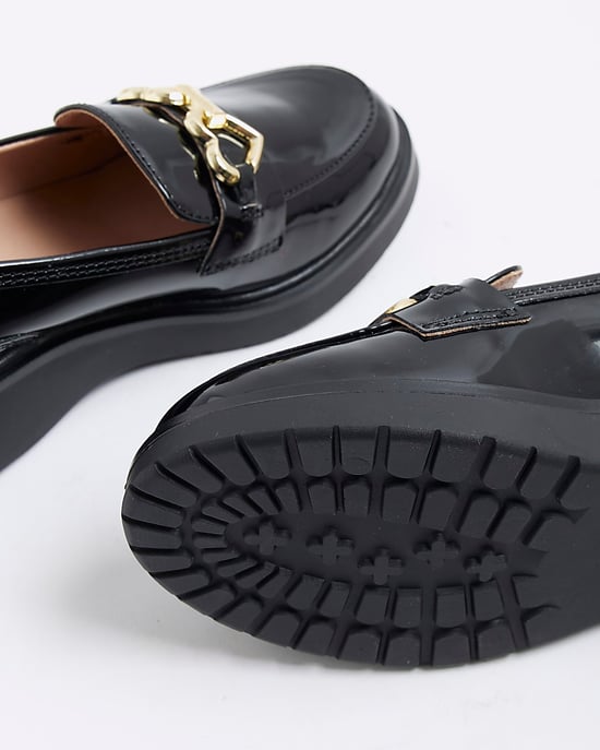 River Island Girls Loafers Black Wedged Bow - Image 4