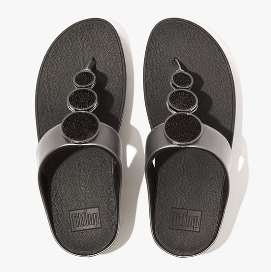 Fitflop Halo Bead-circle Metallic Dames Teenpost Pewter Zwart - Image 2