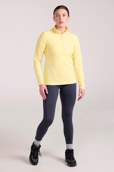 'Camber' Women's Striped Fleece Top Half Zip Quick Dry Breathable Sweater Yellow - Image 2