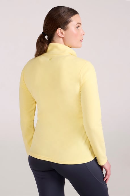 'Camber' Women's Striped Fleece Top Half Zip Quick Dry Breathable Sweater Yellow - Image 3