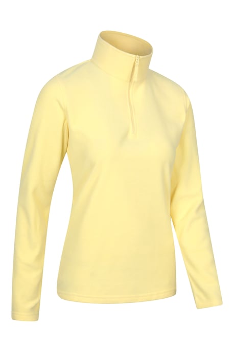'Camber' Women's Striped Fleece Top Half Zip Quick Dry Breathable Sweater Yellow - Image 6