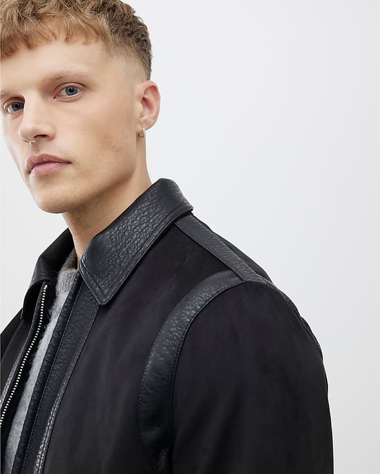 River Island Mens Jacket Black Faux Suede - Image 3