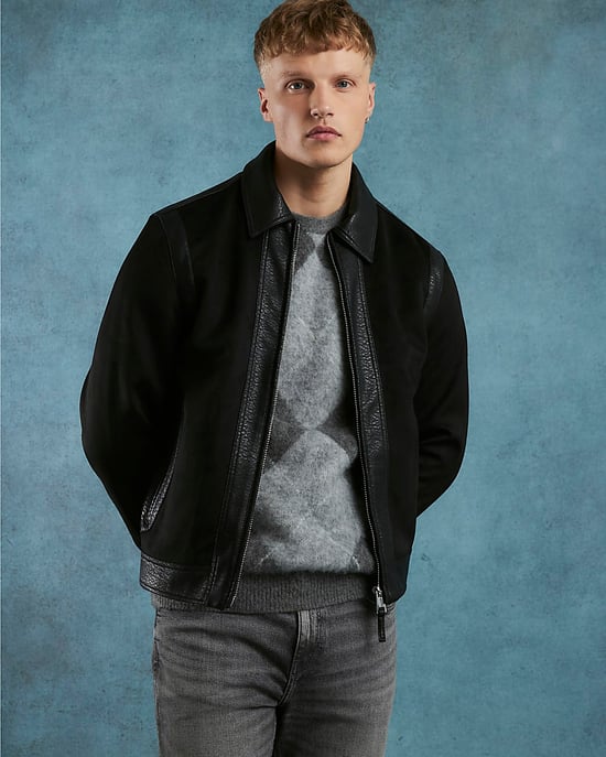 River Island Mens Jacket Black Faux Suede - Image 4
