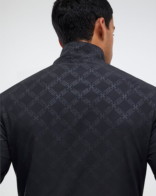 River Island Mens Jacket Black Monogram Funnel - Image 3