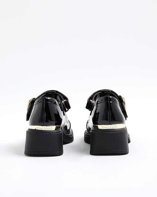 River Island Girls Mary Jane Shoes Black Heeled T-Bar - Image 2