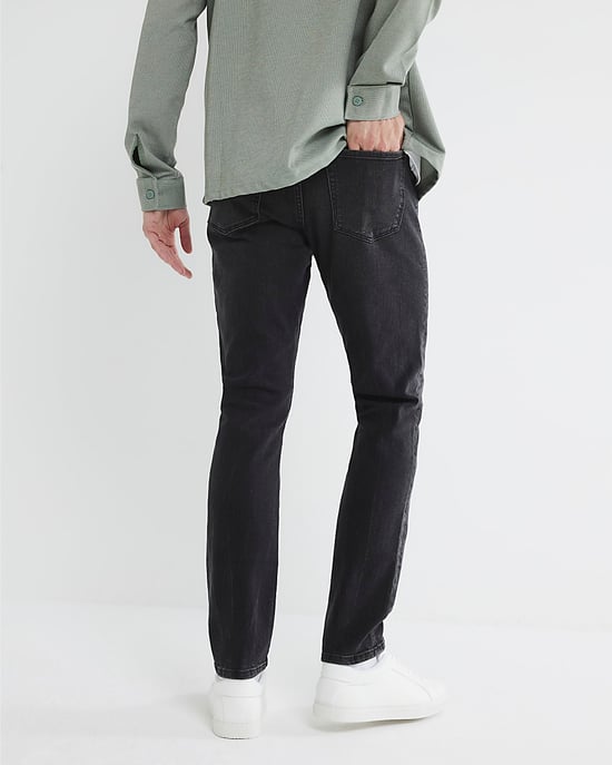 River Island Mens Skinny Jeans Black Fit Washed - Image 3