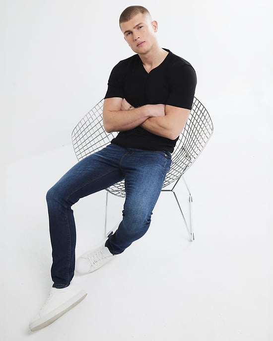 River Island Mens Skinny Jeans Dark Blue Fit - Image 5