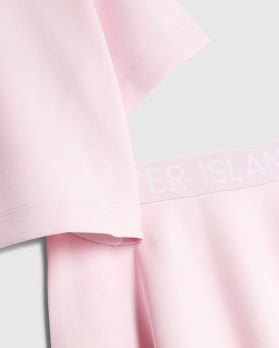 River Island Girls T-Shirt & Skirt Set Pink Premium - Image 4