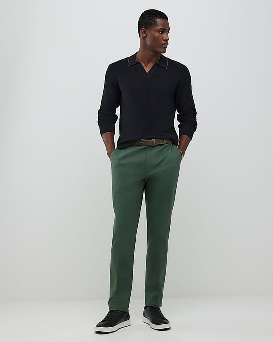 River Island Mens Jumper Black Regular Fit Open Collar - Image 2