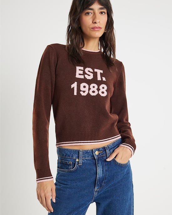 River Island Womens Jumper Brown Knitted Est 1988 - Image 3