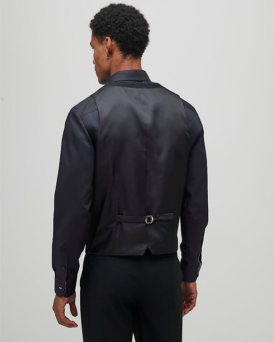 River Island Mens Waistcoat Black Slim Fit - Image 2
