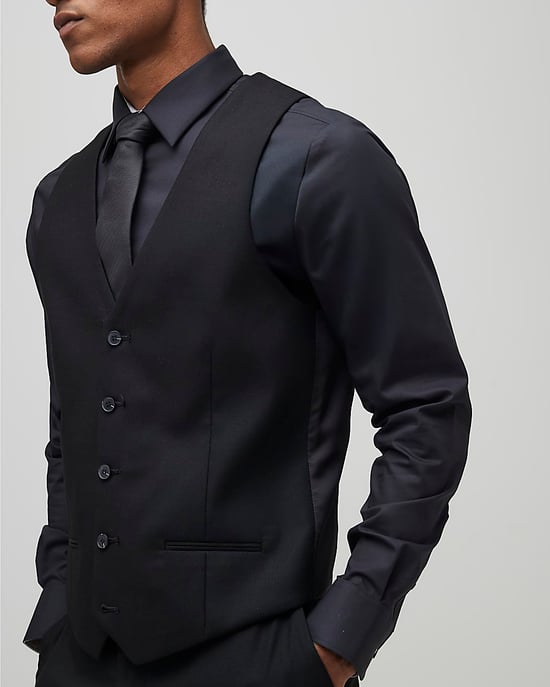 River Island Mens Waistcoat Black Slim Fit - Image 5