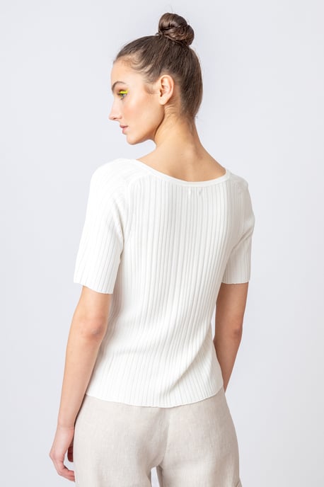 Solid Pullover, V Neck - Image 2
