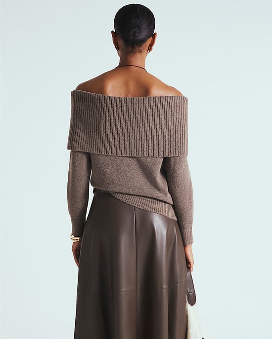 River Island Womens Jumper Brown Knitted Bardot - Image 3