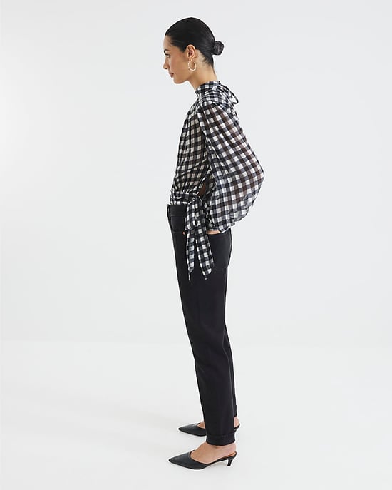 River Island Womens Mom Sculpt Jeans Black Denim - Image 5