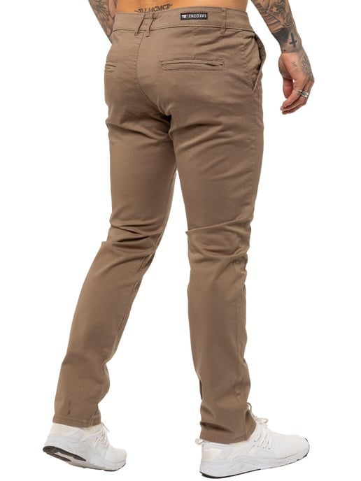 Enzo | Mens Slim Fit Stretch Chinos - Image 3