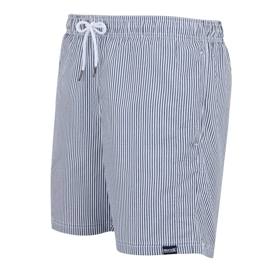 Regatta Heren Loras Stripe Seersucker Zwemshort (Marine) - Image 3