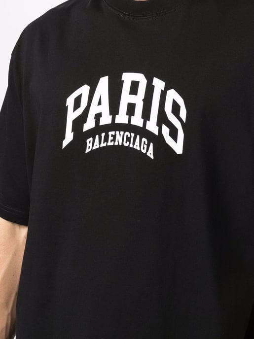 Paris Logo T-shirt in Black - Image 2