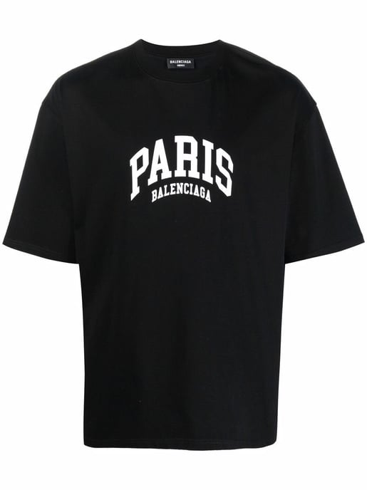Paris Logo T-shirt in Black - Image 3