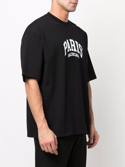 Paris Logo T-shirt in Black - Image 5