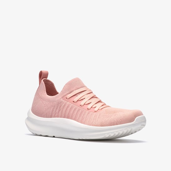 Solevana Lace Dusty Pink Trainers - Image 4
