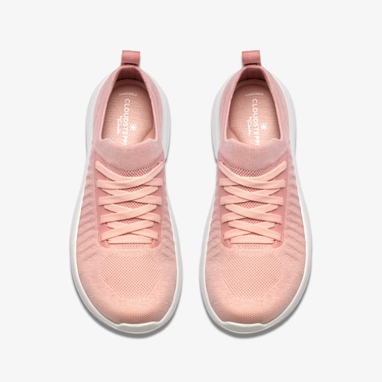 Solevana Lace Dusty Pink Trainers - Image 6