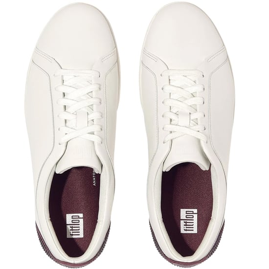FitFlop Dames/Dames Rally Crystal Leren Trainers (Wit/Mauve/Wijn) - Image 3