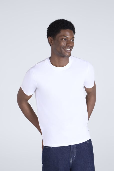 'Icon' Men's Tee Cotton Slim Fit Everyday Comfy Casual T-Shirt White - Image 1