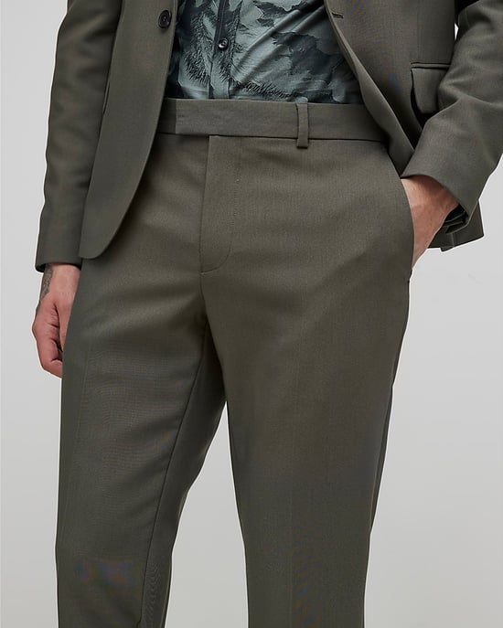 River Island Mens Suit Trousers Green Skinny Fit - Image 3