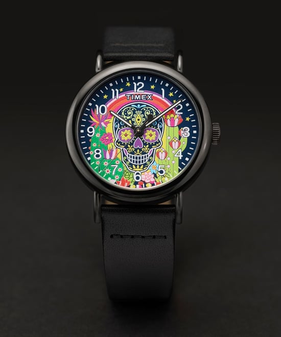 Timex Weekender Day Of The Dead Heren Horloge Zwart TW2Y15900 - Image 5