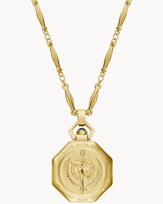 Bulova Rubaiyat Pendant Necklace Dames Horloge Goudkleurig 97L182 - Image 2